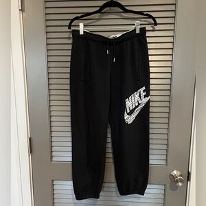 Nike Black and Red Sweatpants